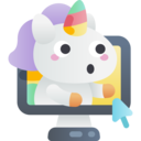 animals,computer,monitor,screen,online,smileys,fantasy,fairy tale,folklore,legend,unicorn ok 