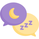 interface,speech bubble,conversation,communications,chat,moon,night,half moon,communication,message,talk,bubble speech,negotiating,zzz