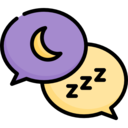 interface,speech bubble,conversation,communications,chat,moon,night,half moon,communication,message,talk,bubble speech,negotiating,zzz
