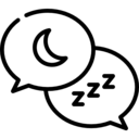interface,speech bubble,conversation,communications,chat,moon,night,half moon,communication,message,talk,bubble speech,negotiating,zzz