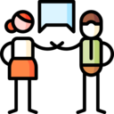 woman,man,people,conversation,chat,talking,humanpictos,speech bubbles