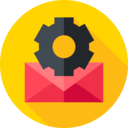 ui,interface,gear,edit tools,cogwheel,document,mail,envelope,communications,email,letter,settings,configuration,message,mails,send ok 