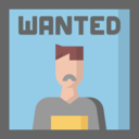 ui,security,people,signaling,danger,hacker,poster,criminal,stick man,bandit,wanted