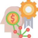 money,business and finance,business,chip,user,idea,manager,think,mind,head,gears,dollar symbol,thinking,prize,ribbon,intelligence,cpu,human