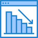 business and finance,business,ui,graph,browser,down arrow,chart,decrease,decline,diagonal arrow,losses ok 