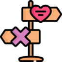 love,orientation,directional,love and romance,post,signpost,hearts