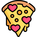 food,junk food,love,pizza,fast food,unhealthy,love and romance,italian food,hearts,pizzas