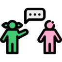 people,conversation,chat,talking,humanpictos,speech bubbles