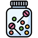 food,food and restaurant,fruit,jar,sweet,container,lollipop,jelly,gummy