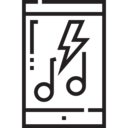 electronics,interface,technology,music and multimedia,music,music player,smartphone,touch screen,musical note,mobile phone,cellphone,song,quaver,thunder