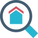 house,architecture and city,real estate,magnifying glass,search,loupe
