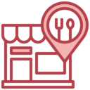 building,maps and location,map pointer,placeholder,restaurant,location pin,fork,spoon