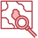 magnifying glass,find,maps and location,search,loupe,map,gps,destination