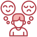 people,speech bubble,happy,thinking,sad,personality