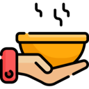 food,food and restaurant,hand,bowl,soup,restaurant,serve,lunch,hands and gestures,hot food