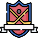 sports and competition,shield,sport,sports,equipment,badge,emblem,stick,hockey stick,hockey