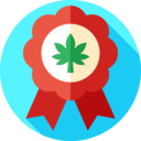 sports and competition,health,quality,healthcare and medical,drugs,checked,badge,leaf,ribbon,Cannabis,Marijuana,cbd,certified