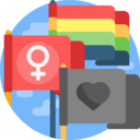 flags,heart,love,protest,vindication,manifestation,feminism,pride