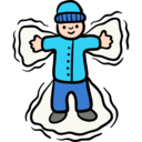 winter,miscellaneous,snow,playing,angel