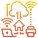house,wifi,home,professions and jobs,network,server,data,printer,cloud connection