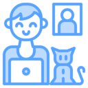 avatar,man,professions and jobs,laptop,job,cat,occupation,freelance