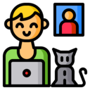 avatar,man,professions and jobs,laptop,job,cat,occupation,freelance