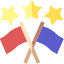 flags,sports and competition,winner,stars,win,winning,participating