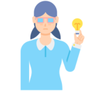 woman,professions and jobs,glasses,light bulb,customer service,counselor ok 