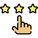 ui,interface,seo and web,finger,hand,stars,select,choose,hands and gestures,pointing,review,rating,selection