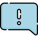 ui,interface,mail,communications,chat,email,notification,exclamation mark,alert,exclamation,message,chat bubble,shapes and symbols