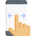 ui,finger,left,arrow,smartphone,right,horizontal,hands and gestures,swipe,double swipe