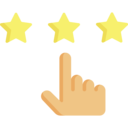 ui,interface,seo and web,finger,hand,stars,select,choose,hands and gestures,pointing,review,rating,selection