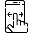 ui,finger,left,arrow,smartphone,right,horizontal,hands and gestures,swipe,double swipe