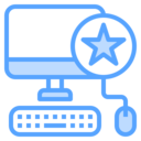 computer,keyboard,star,monitor,mouse,favorite,mouse clicker