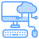 computer,keyboard,cloud,monitor,mouse,mouse clicker