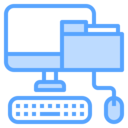 computer,keyboard,monitor,mouse,folder,mouse clicker