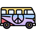 travel,transportation,miscellaneous,peace,vehicle,van,car,trailer,Hippie,hippies