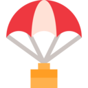 delivery,box,safe,landing,parachuting