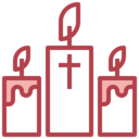cultures,decoration,cross,light,illumination,candles