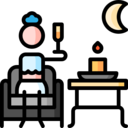 food and restaurant,woman,people,cup,furniture and household,rest,moon,night,restaurant,champagne,candle,armchair,chill,terrace