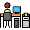 computer,entertainment,people,computing,chair,room,desk