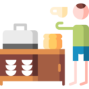 food,food and restaurant,man,people,cup,toast,breakfast,service,table,event,catering,buffet