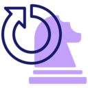 arrow,gaming,reload,refresh,strategy,horse,chess,chess piece,circular arrow,replay