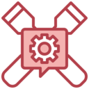wrench,speech bubble,help,settings,construction and tools,tools,support,options,client,service,screwdriver,customer support