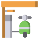 commerce and shopping,shop,scooter,tank,fuel,gas station,fill,gas pump
