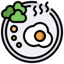 egg,food and restaurant,knife,breakfast,fork,croissant