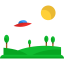 Landscapes flat color icon 64x64