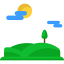 landscape,sunny,nature,mountain,hills,trees