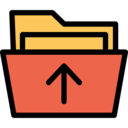 storage,ui,interface,computer,upload,multimedia,arrows,multimedia option,files and folders,office material,direction,folder,data storage,file storage,outbox,up arrow,uploading