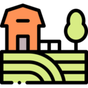 sun,nature,field,farming and gardening,farm,agriculture,tree,barn,silo,farm house